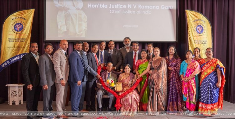 దుబాయ్ లో జస్టిస్ రమణ దంపతులకు తెలుగు సంఘం వారి ఆత్మీయ సత్కారం